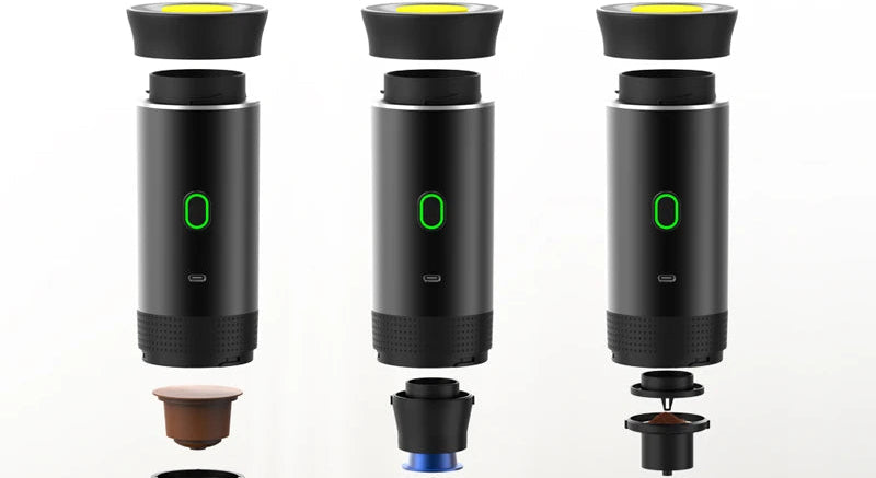 Cafetera eléctrica portátil de cápsulas, cafetera espresso inalámbrica con bomba de calor, cafetera 3 en 1