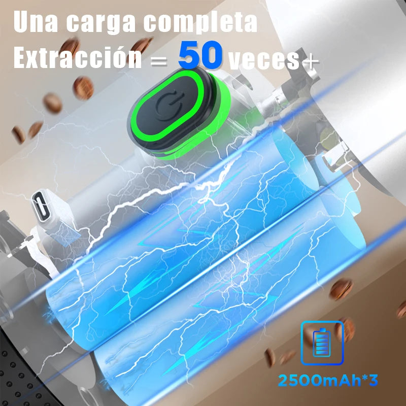 Cafetera eléctrica portátil de cápsulas, cafetera espresso inalámbrica con bomba de calor, cafetera 3 en 1