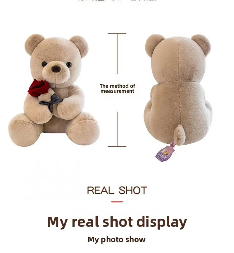 Oso de Peluche con Rosas, Juguete de Peluche, Regalo Romántico