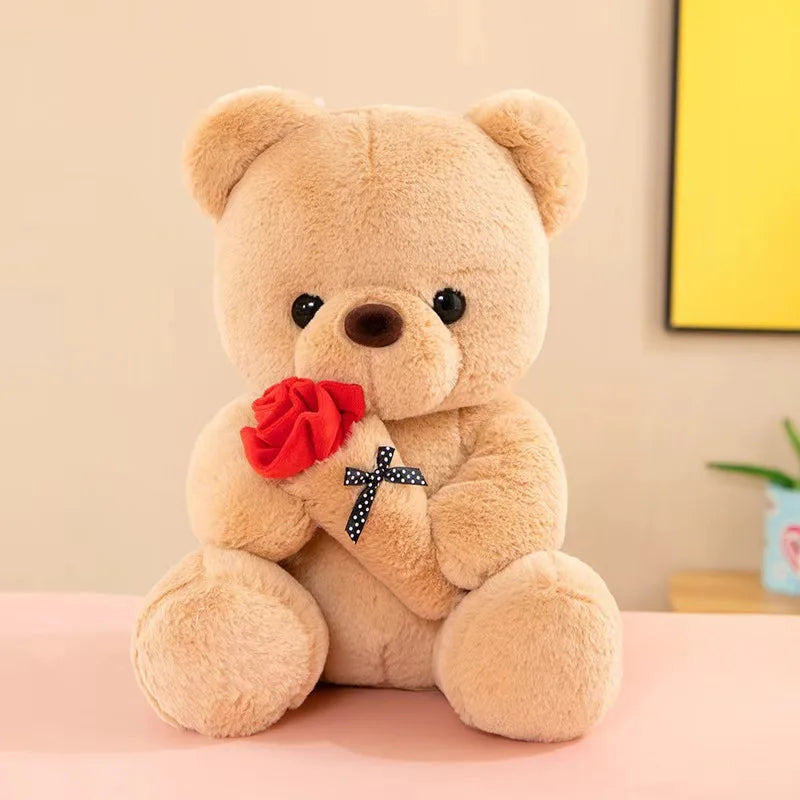 Oso de Peluche con Rosas, Juguete de Peluche, Regalo Romántico